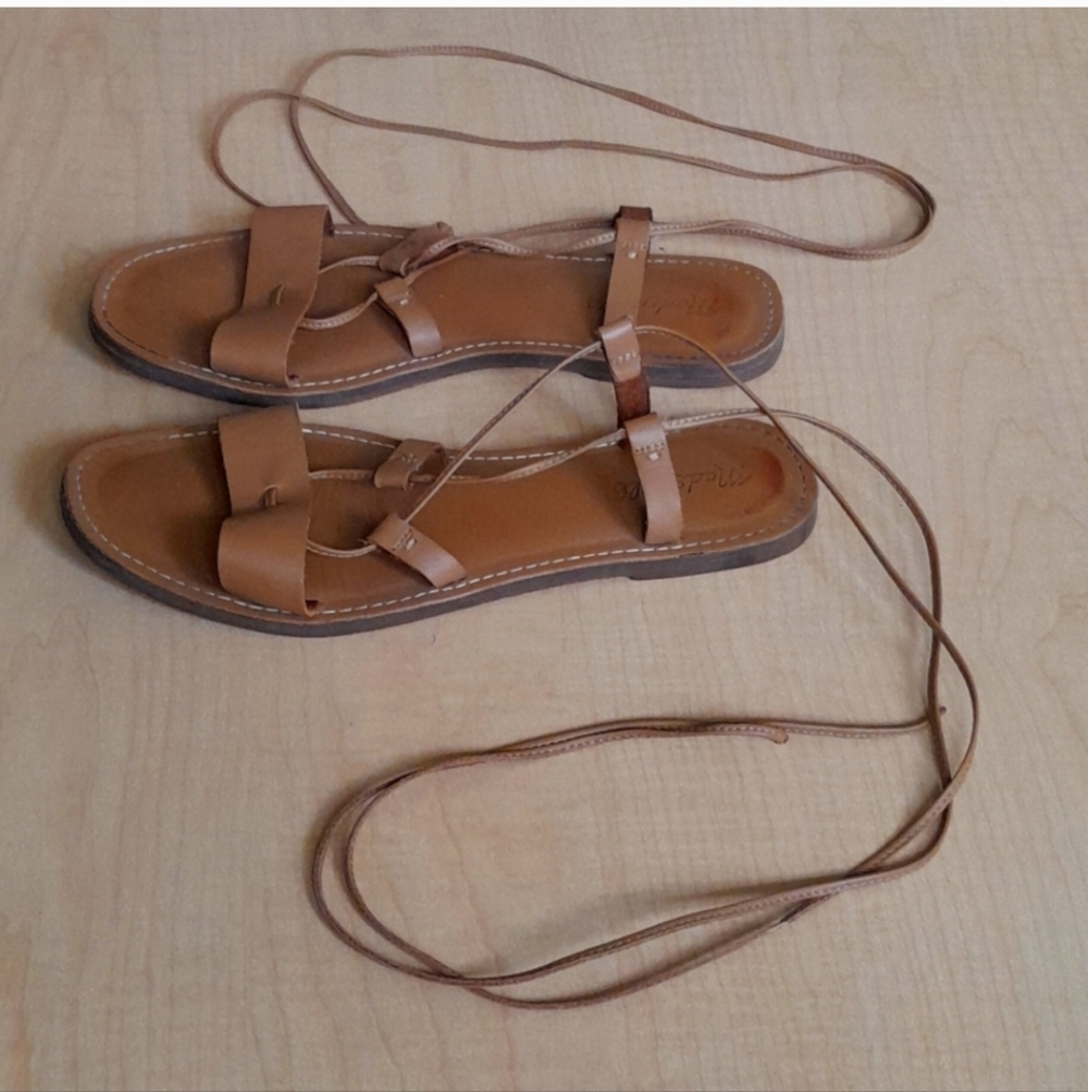 MADEWELL THE BOARD WALK LACE leather Sandals Size 9.5 - Picture 6 of 14